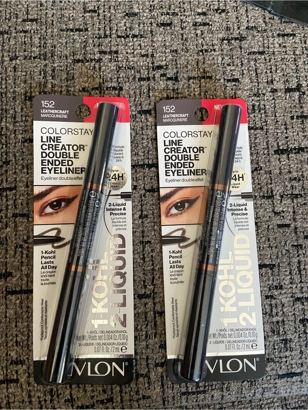 Revlon ColorStay Line Creator Double-Ended Eyeliner - Brown/Black #152 Lot of 2